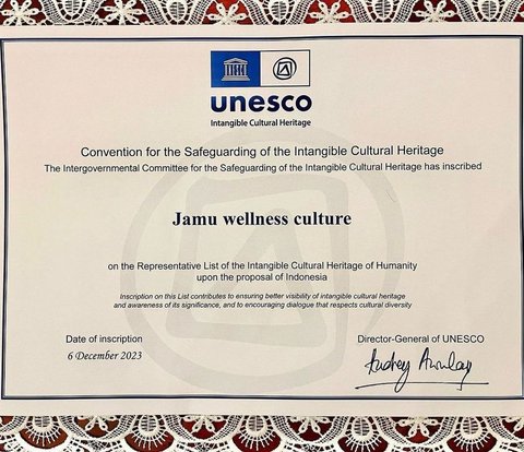 Jamu Designated as Intangible Cultural Heritage of the World by UNESCO