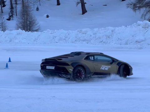 Keren Banget, Momen Maudy Ayunda Pertama Kali Drifting di Atas Salju jadi Sorotan