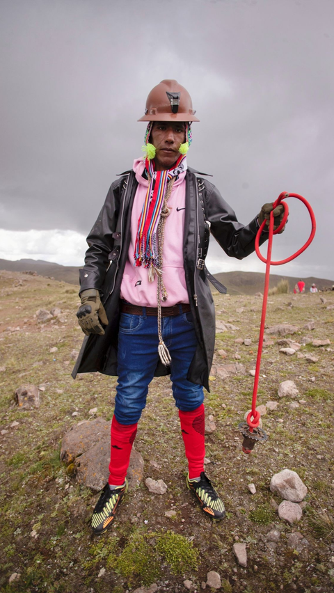 Pertarungan Toqto adalah bagian dari perayaan dan ritual penting yang berlangsung di distrik Livitaca, di provinsi Chumbivilcas, Cusco. <br>Foto: REUTERS / Oswald Charca<br>