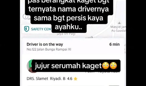 Nama Driver Taksi Online Mirip dengan Sang Ayah