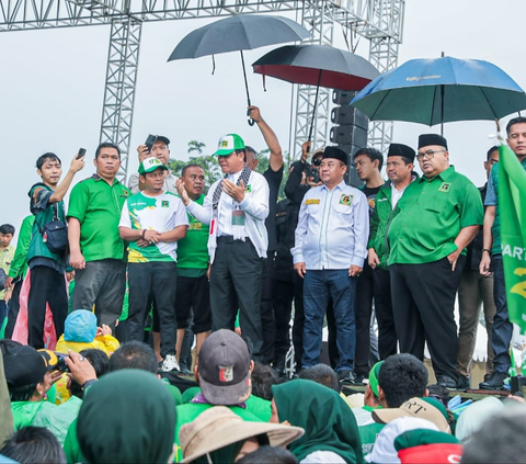 Partai Persatuan Pembangunan (PPP) menggelar kampanye nasional di Cikarang Selatan, Kabupaten Bekasi, Jawa Barat.
