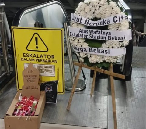 Sempat Diberi Karangan Bunga Hingga Diperbaiki, Begini Nasib Terbaru Eskalator Stasiun Bekasi