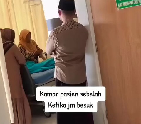 Sad Moment for Women When She is Sick and No One Visits, While the Patient's Room Next Door is Busy During Visiting Hours