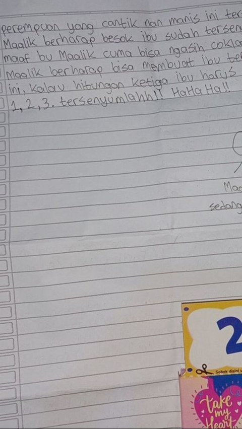 <b>Murid Ini Beri Surat dan Cokelat ke Gurunya yang Sedang Sedih dan Menangis, Isinya Bikin Haru</b>