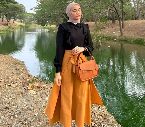 Vintage Look Ideas for Hijabers with a Mustard Nuance