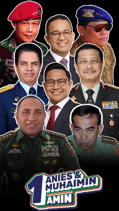 17 Purnawirawan Jenderal TNI Dukung AMIN