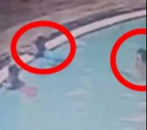 Rekaman CCTV: Pacar Tamara 12 Kali Tenggelamkan Kepala Bocah Dante ke Kolam Renang