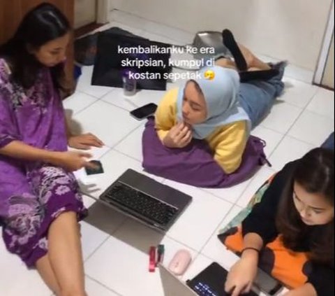 Bikin Nostalgia, Wanita Ini Bagikan Momen saat Garap Skripsi Bareng Sahabat