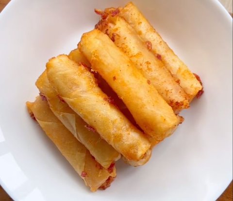 Lumpia Filled with Meat and Cheese, Savory Snack for Breaking the Fast