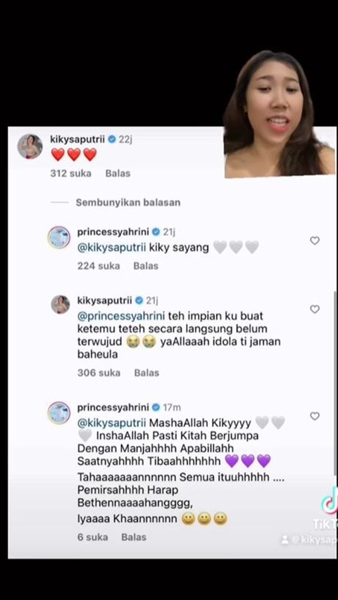 Been a Fan Since Forever, Kiky Saputri Excitedly Responds to Syahrini's Comment