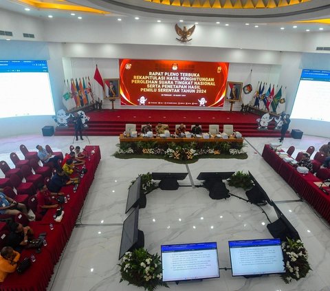 KPU Lanjutkan Rapat Pleno Hasil Rekapitulasi Suara Pemilu 2024 di 5 Provinsi