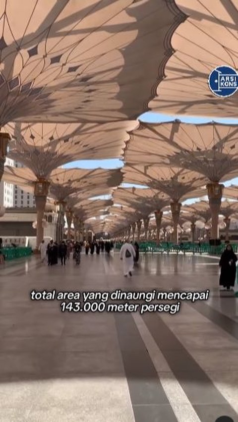 Melihat Keindahan Payung Raksasa di Masjid Nabawi, Ternyata Pembuatnya Khusus dari Jerman dan Jepang