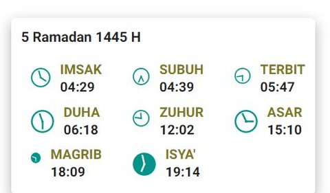 Jadwal Imsakiyah Bandung