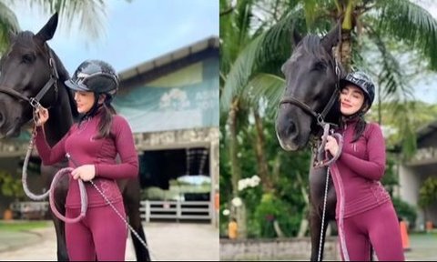 Penampilan Ramping Celine Evangelista saat Berkuda, Ibu 4 Anak dengan Body Goals-nya