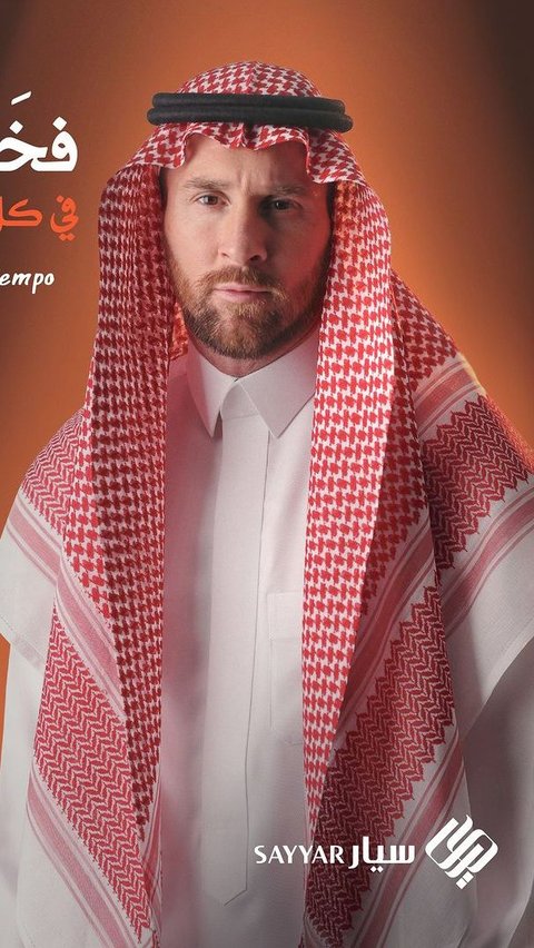 Very Exciting, Portrait of Lionel Messi as a Male Fashion Model in the Middle East