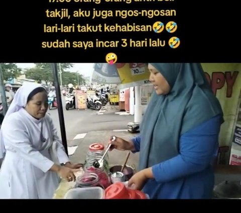 Biarawati Ikut Berburu Takjil