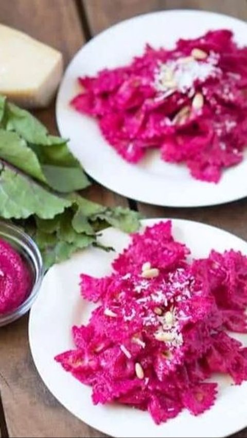 8. Cara Mengolah Buah Bit untuk Meningkatkan HB: Beet Pesto Pasta<br>