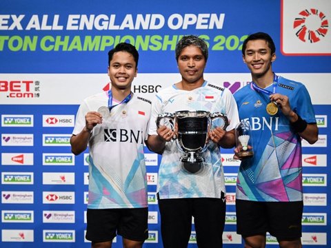 FOTO: Momen Laga All-Indonesian Final di All England, Kemenangan Jonatan Christie Sukses Mengulang Sejarah 30 Tahun Lalu