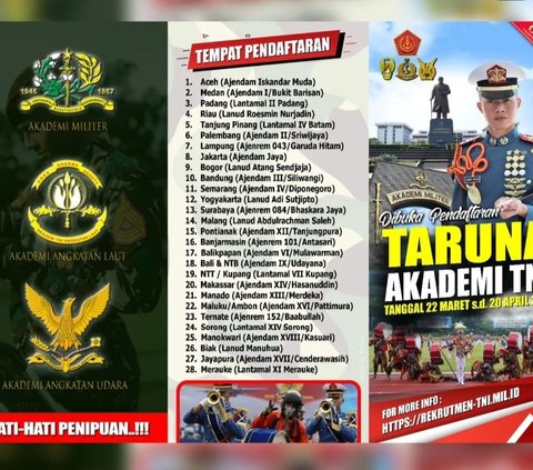 Pendaftaran Taruna Akmil 2024 Kembali Dibuka, Simak Cara Daftar dan Persyaratannya Berikut Ini