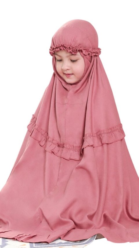 1. Plain Basic Children's Prayer Outfit with Ruffle Embellishment