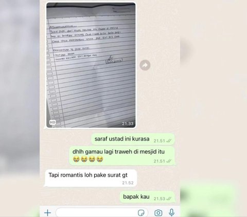 After Mr. RT, Now There is a Girl Who Receives a Letter from Ustaz After Returning from Tarawih Prayer, Invited to Get Married But Becomes Second Wife