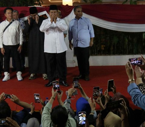 Prabowo Subianto, menyampaikan pidato usai ditetapkan Komisi Pemilihan Umum (KPU) sebagai pemenang Pemilihan Umum Presiden dan Wakil Presiden 2024. Foto: Liputan6.com / Herman Zakharia