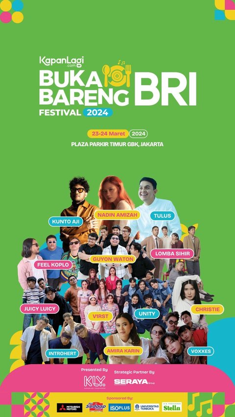 Jangan Terlewat! Ini Rundown dan Line Up Kapanlagi Buka Bareng BRI Festival 2024