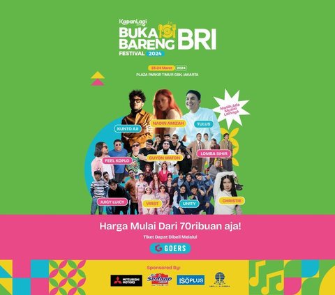 Tak Hanya Konser Musik, Nikmati Berbelanja dan Sajian Kuliner di Kapanlagi Buka Bareng BRI Festival 2024