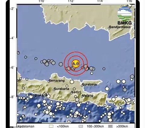 Gempa Magnitudo 6.0 Mengguncang Tuban Jawa Timur
