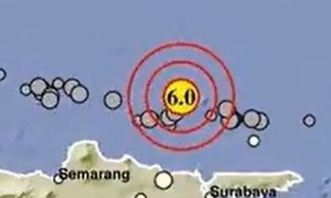 Gempa Magnitudo 6,0 Guncang Tuban, Warga Surabaya Rasakan Getaran Beberapa Detik