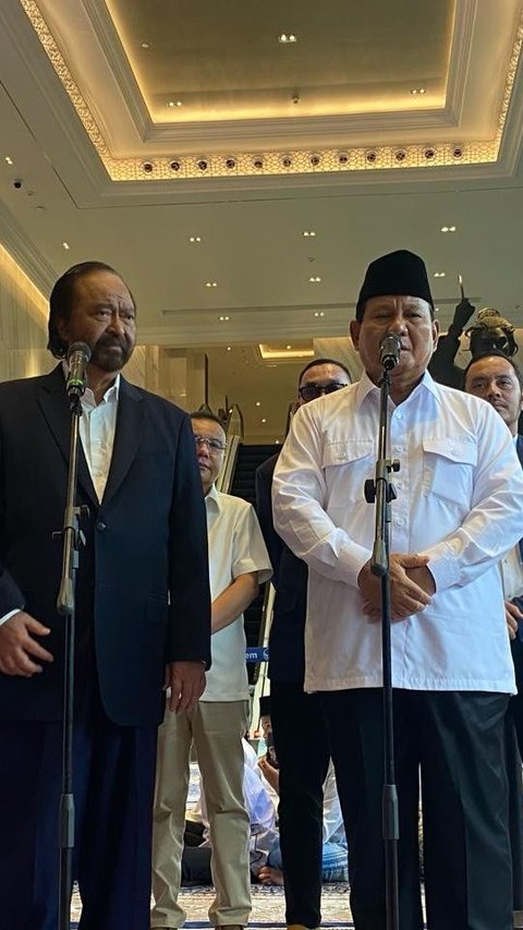 <br>Prabowo Ajak NasDem Gabung, Surya Paloh: Lihat Perkembangan ke Depan, 50-50 Ya
