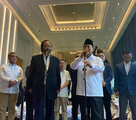 Surya Paloh Sapa Prabowo: Kami Kedatangan Presiden Terpilih