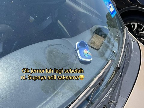 Hilarious! Accidentally Left in the Car and Overheated for a Long Time, Mom Shocked to See Her Child's Shoe Become Uneven