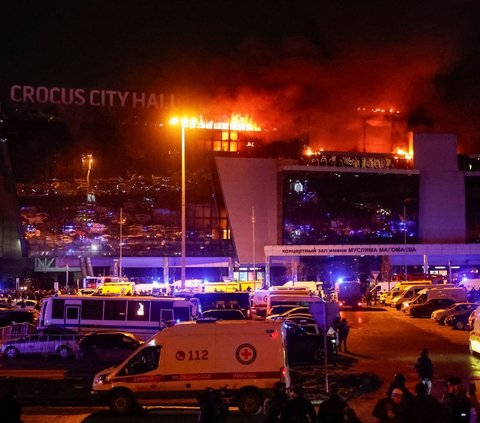 FOTO: Terekam Kamera, Inilah Aksi Penembakan Brutal di Gedung Konser Moskow yang Tewaskan 60 Orang