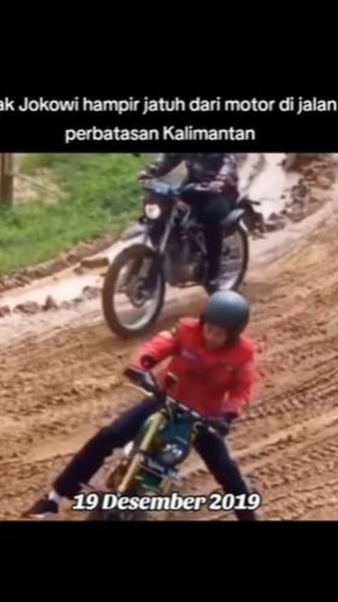 Viral Moment Jokowi Almost Had an Accident While Riding a Motorcycle at the Kalimantan Border