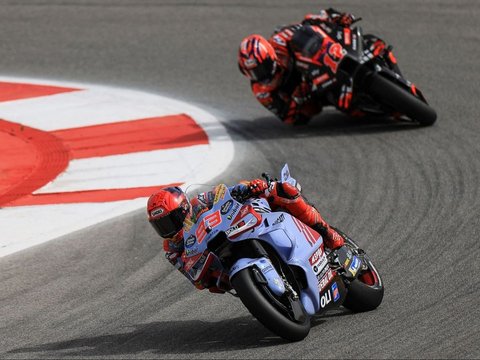 FOTO: Senyum Semringah Marc Marquez Usai Tampil Ganas dan Sukses Raih Podium Perdana bersama Ducati di MotoGP Portugal 2024