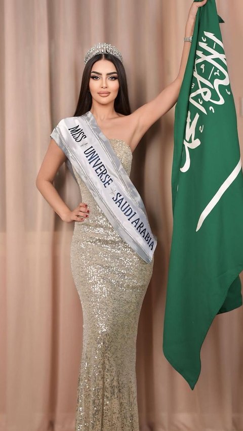 Beautiful portrait of Rumy Alqahtani, the first contestant from Saudi Arabia in Miss Universe.