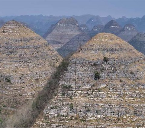 Netizen Heboh, Video Drone Perlihatkan Gunung Piramida di China Mirip Piramida Mesir