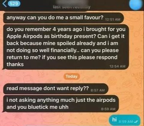 Viral! Broke Again, Woman Dares to Ask for the Return of AirPods Given to Her by Her Boyfriend's Friend, Receives a Sharp Response