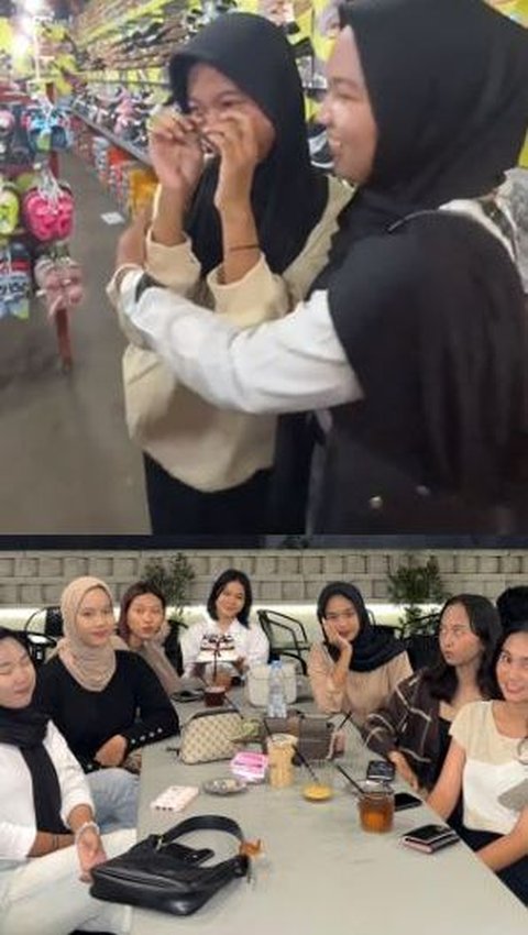 Gadis Ini Didatangi Teman-teman saat Kerja Usai Tak Bisa Hadir Buka Bersama, Momennya Penuh Air Mata