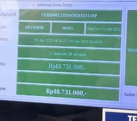 Cuma Parkir 21 Menit, Mobil ini Dikenakan Tarif Parkir Sampai Rp48 Juta Bikin Pengemudinya Sampai Syok