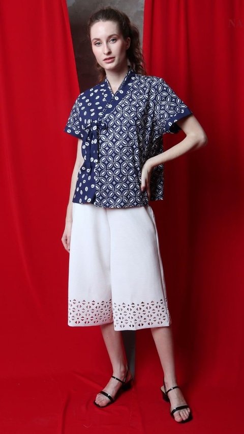 2. Haruka Blouse, Batik Top with Kimono Model