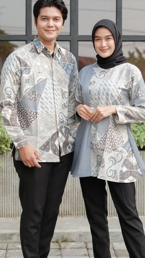 6. New Peplum Couple Batik Cotton Motif