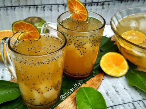 Resep Es Jeruk Selasih Sederhana