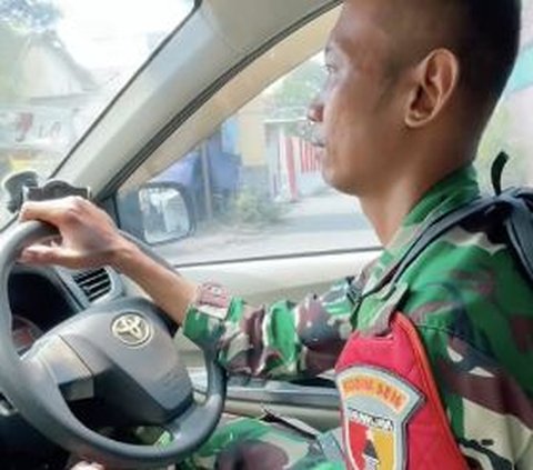 Bikin Komandan Ketawa, Babinsa TNI Nyetir Mobil Bawa Tas di Punggungnya 'Ini Tas Doraemon Dan'