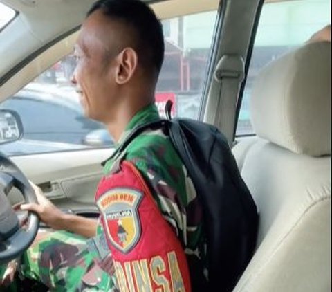 Bikin Komandan Ketawa, Babinsa TNI Nyetir Mobil Bawa Tas di Punggungnya 'Ini Tas Doraemon Dan'