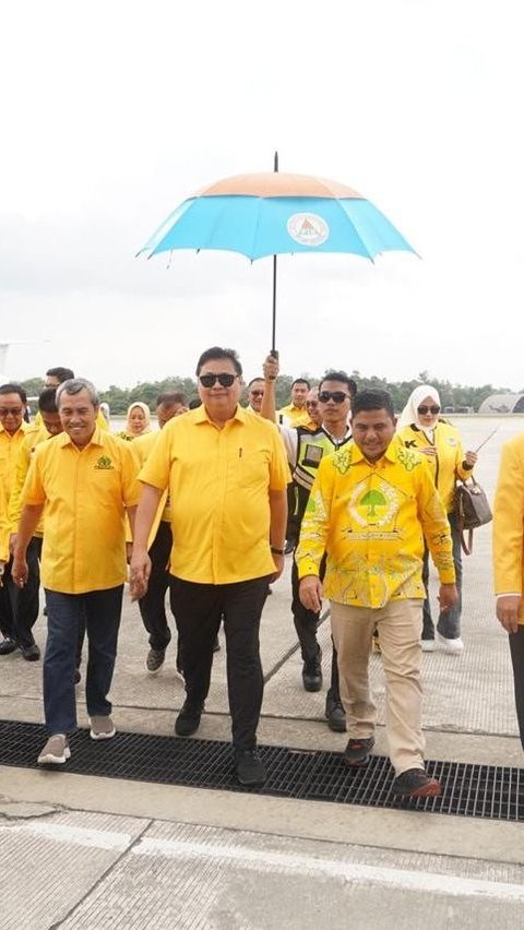 Ketua Umum Partai Golkar Airlangga Hartarto Kampanye di Riau