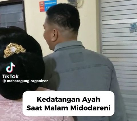 Viral Momen Seorang Ayah Pulang di Malam Midodareni Putrinya, Bikin Haru