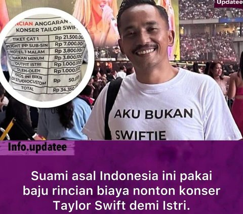 Suami Bahagiakan Istri sampai Bikin Baju Rincian Biaya Nonton Konser Taylor Swift, Totalnya Jadi Sorotan