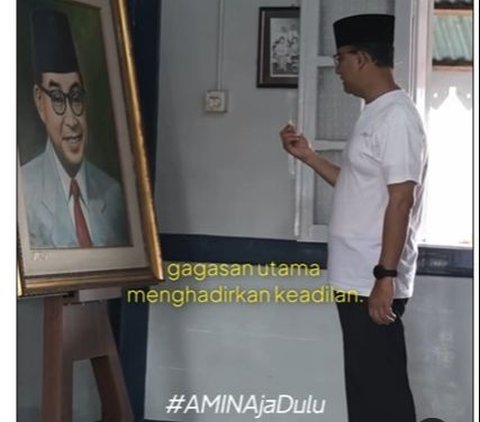 Video Anies Bicara dengan Lukisan Bung Hatta Diklaim Depresi Karena Kalah Pilpres, Cek Faktanya